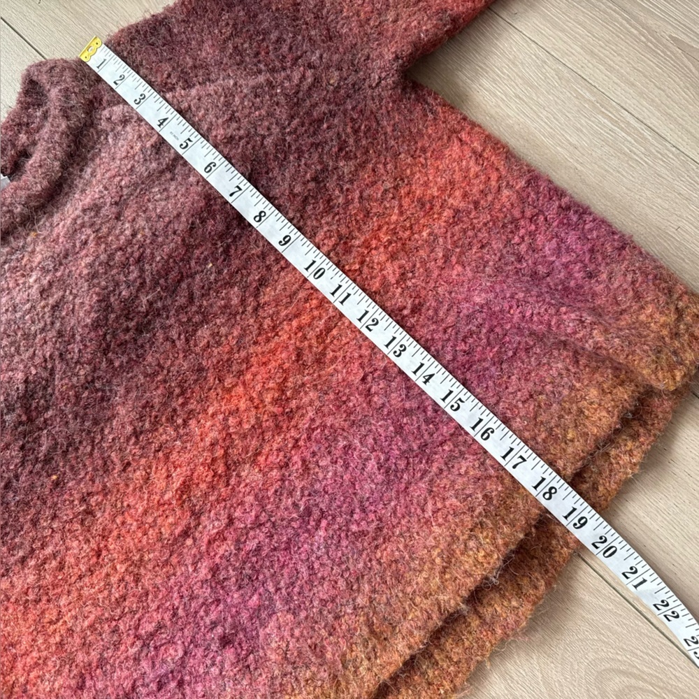 Twik Simons Wool Blend Ombré Gradient Cropped Sweater Multicolor Size Large - Picture 7 of 8
